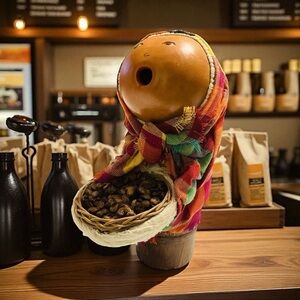 Handmade Salvadoran Folk Art Doll – Manos Amigas Coffee Basket Figurine